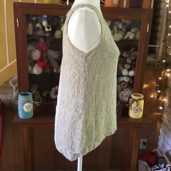 SILK AND LACE DOLCE RAGAZZA SPLIT BACK TANK - Picture 3 of 8